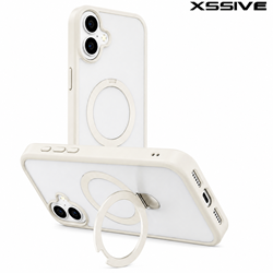 Xssive Back Case voor Magsafe Ronde Stand iPhone 17 - Cream