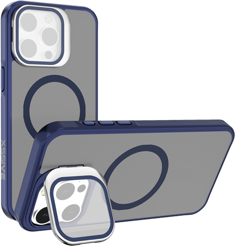 Xssive Back Case geschikt voor Magsafe with Lens Standard iPhone 12/12 Pro - Blauw