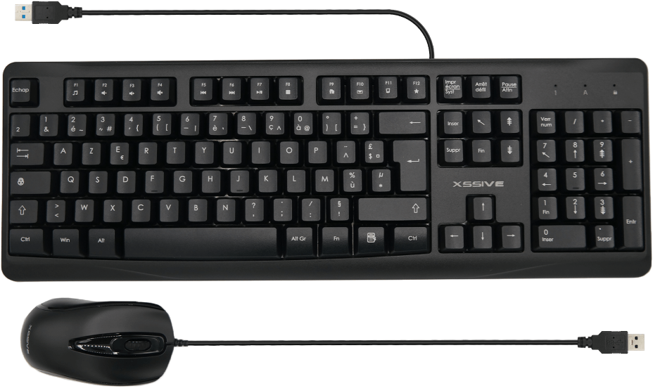 Xssive XSS-KMSET2 WIRED Keyboard & Mouse Combo - AZERTY