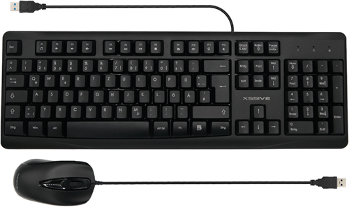 Xssive XSS-KMSET2 WIRED Keyboard & Mouse Combo QWERTZ