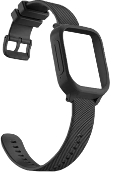 Siliconen Smart Watch Band with Case for XSS-KSW1 - Black