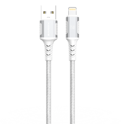 Xssive Braided USB-A to 8-Pin Cable 1m XSS-BR-AL-W-1M - Wit