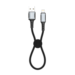 Xssive Braided Cable 15W for iPhone 8-Pin XSS-BR-AL-B-30CM - Zwart
