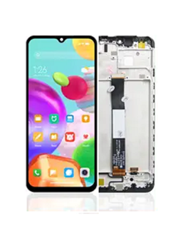 LCD Display Service Pack Xiaomi Redmi 10A (2022) with Frame - Black