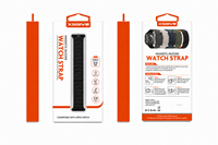 Xssive Magnetic Silicone Watch Strap for Apple Watch 38/40/41/42mm - Zwart/Oranje-2