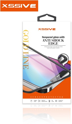 Xssive Anti Shock EDGE Tempered Glass iPhone 13 Pro Max - Zwart