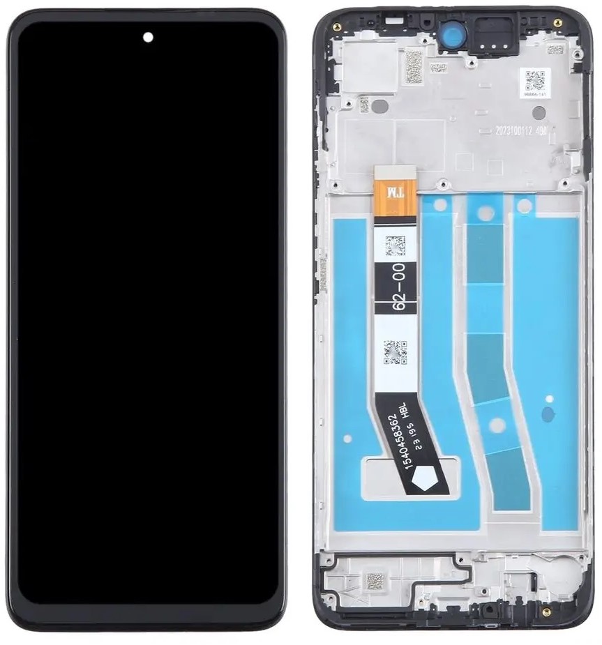 Moto G54 - LCD Display Complete with Frame ORG - Black