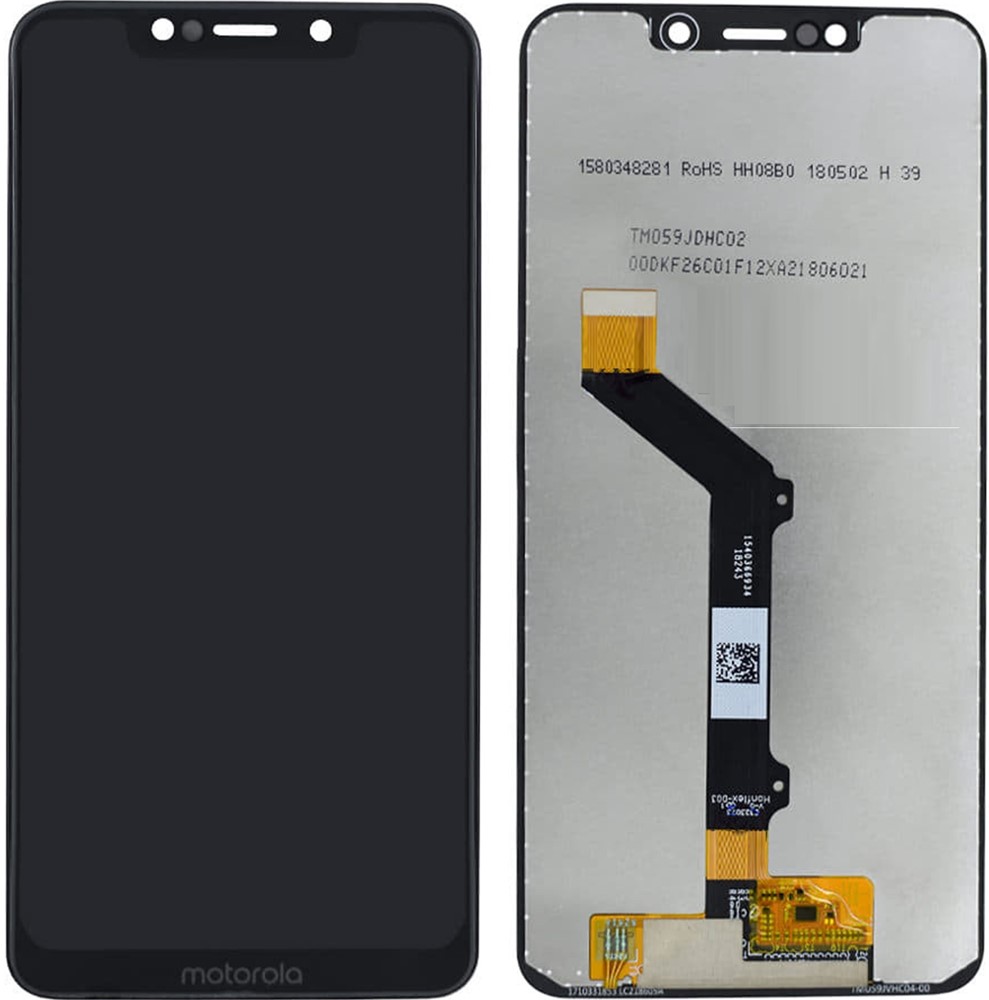 LCD Display Complete Service Pack Moto One - Zwart
