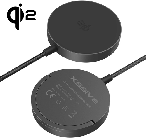 Xssive 15W Wireless Magnetic Charger with Stand XSS-MSW2 - Zwart
