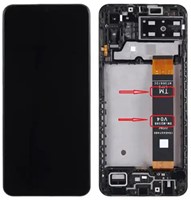 LCD Display Service Pack Galaxy A13 4G (V04-TM)   W/F GH82-28653A ( M236 BLK Flex) - Zwart