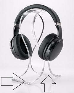 Holder/Stand for Headphones - Clear