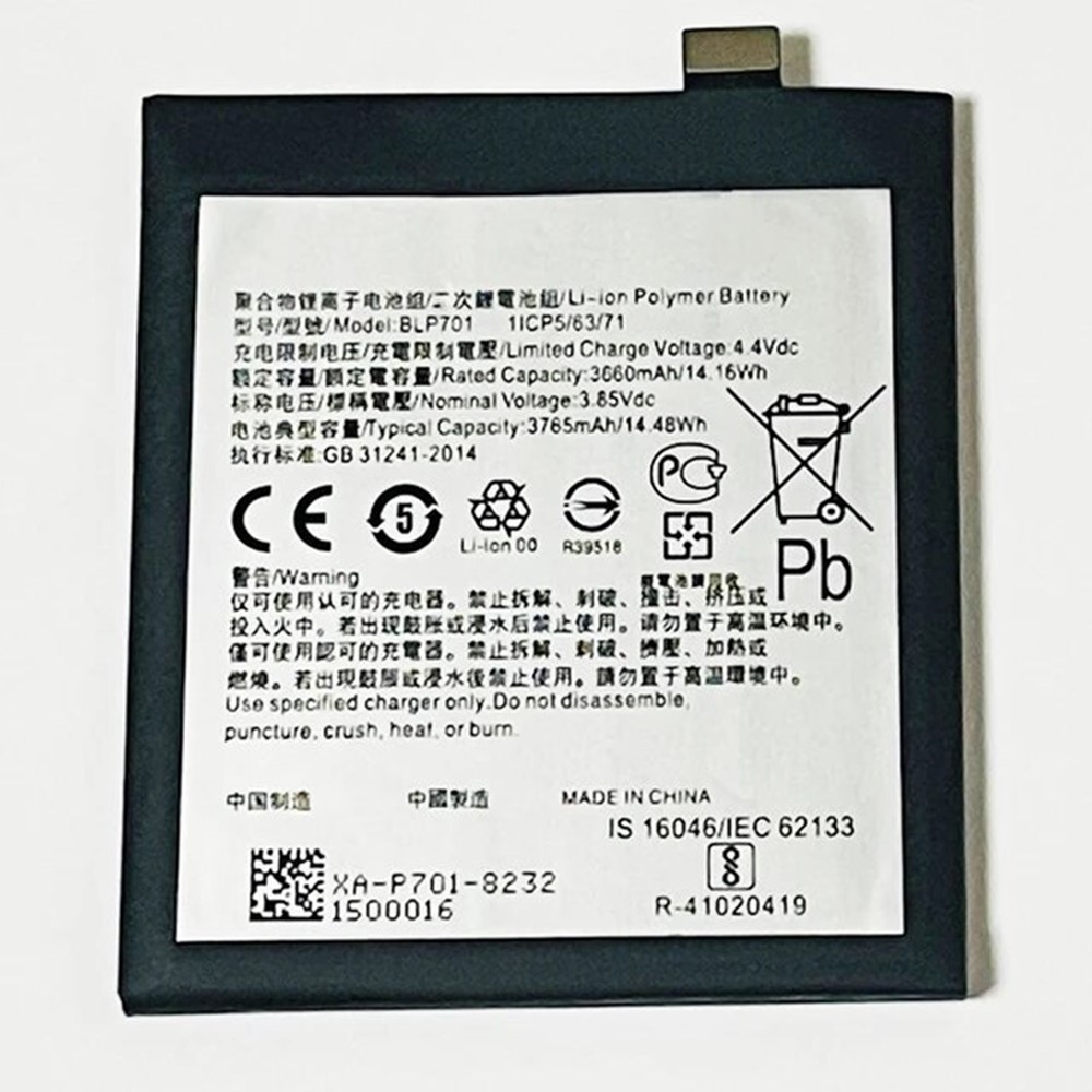 MP Batterij Oppo Reno BLP701   3765mAh  Bulk