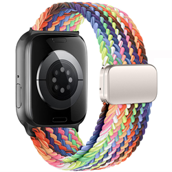 Xssive Braided Stretch Watch Strap for Apple Watch 44/45/46/49mm - Rainbow