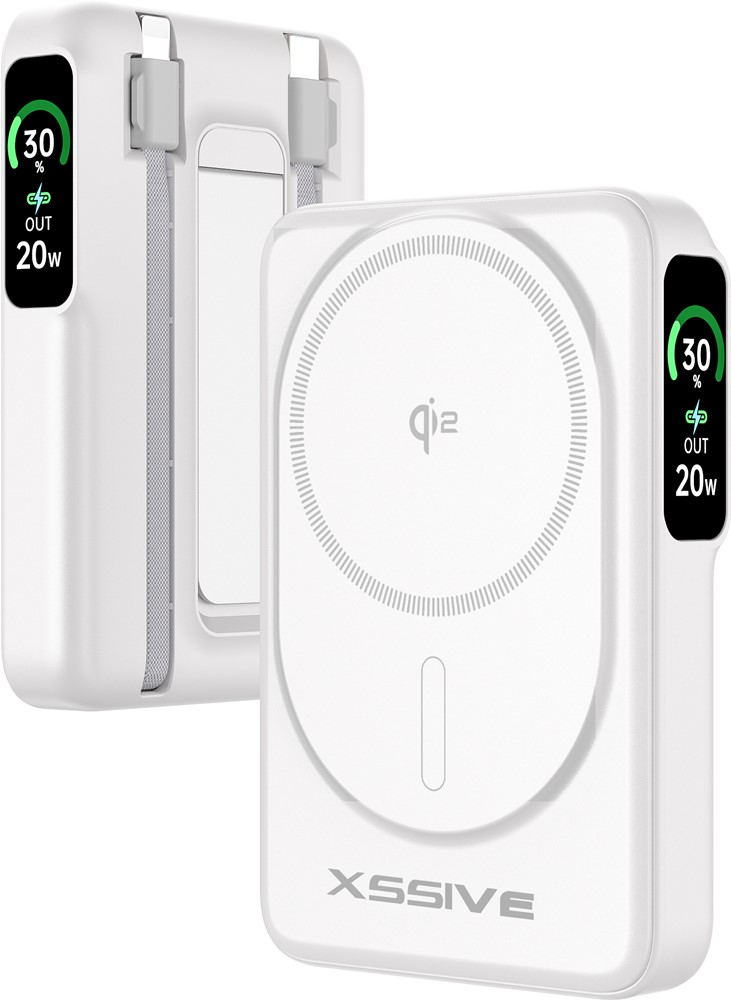 Xssive Qi2 Magnetic Wireless Powerbank incl. Cable 10.000 mAh XS-PB43NW - Wit