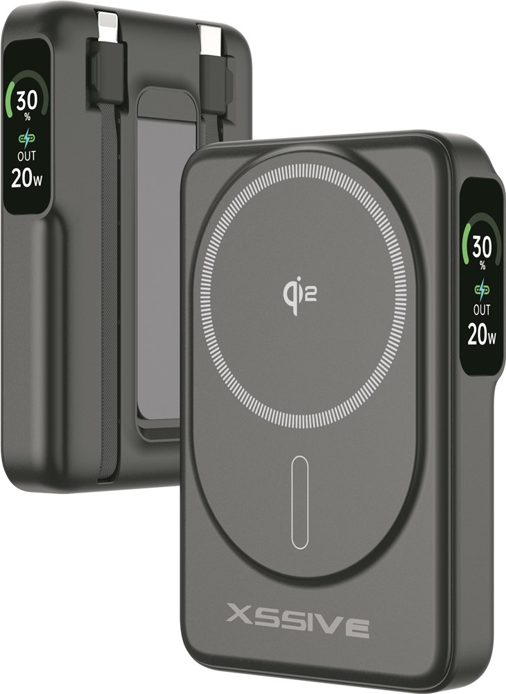 Xssive Qi2 Magnetic Wireless Powerbank incl. Cable 10.000 mAh XS-PB43NB - Black