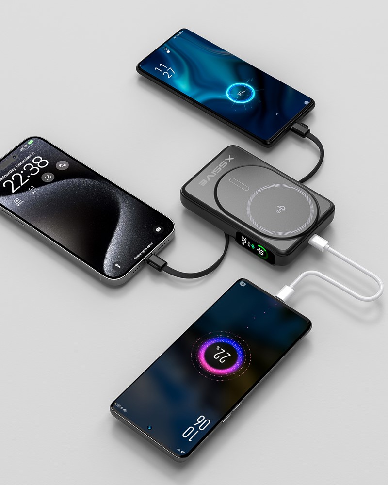 Xssive Qi2 Magnetic Wireless Powerbank incl. Cable 10.000 mAh XS-PB43NB - Black-2