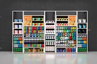 Shelf Stand model A2 240x60x30cm - White-3