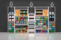Shelf Stand model A2 240x60x30cm - White-2