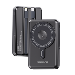 Xssive 3in1 Magnetic 15W Powerbank incl. Cable 10000mAh XSS-PB53B - Black