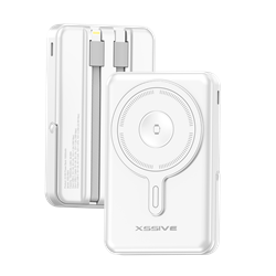 Xssive 3in1 Magnetic 15W Powerbank incl. Cable 10000mAh XSS-PB53W - Wit