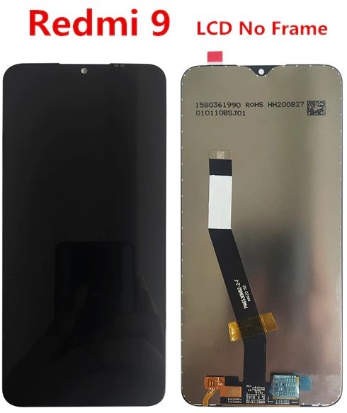 Xiaomi Redmi 9 - LCD Display Complete no Frame - Zwart New Orig