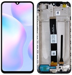 LCD Display Service Pack Xiaomi Redmi 9A/9C with Frame - Zwart