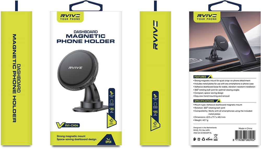 Rvive Dashboard Magnetic Phone Holder RVI-CH04-2