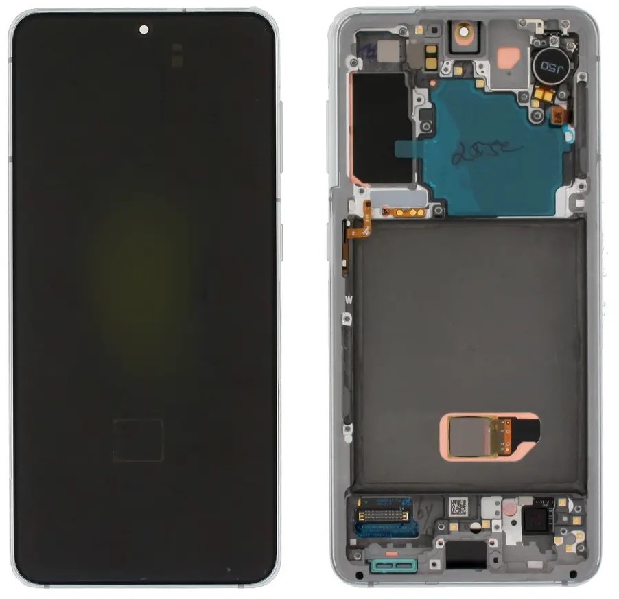 LCD Display Service Pack Galaxy S21 G991 GH82-24716C (with Camera) - Wit