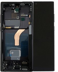 LCD Display Soft OLED Galaxy S22 Ultra with Frame - Zwart