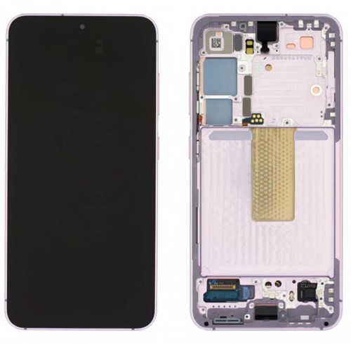 LCD Display Service Pack Galaxy S23 G911 with Frame GH82-30480D - Paars/Pink