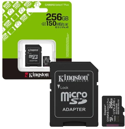 Kingston MicroSD + Adapter 256GB Class 10