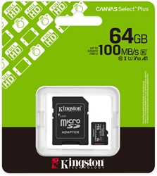 Kingston MicroSD + Adapter 64GB Class 10