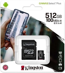 Kingston MicroSD + Adapter 512GB Class 10