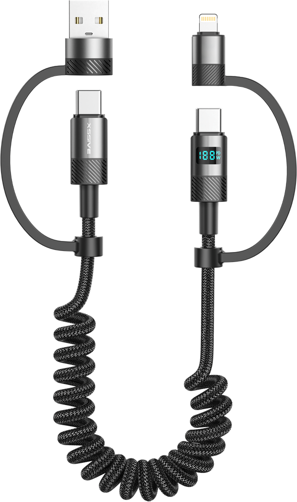 Xssive Stretchable 4in1 Cable XSS-BRSC-4IN1 1.5m
