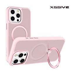 Xssive Back Case voor Magsafe Ronde Stand iPhone 12/12 Pro - Pink
