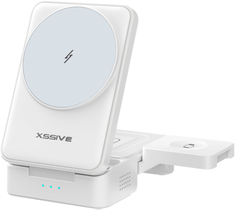 Xssive 3in1 Magnetic Induction Wireless Charger XSS-STAND12 -White