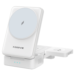 Xssive 3in1 Magnetic Induction Wireless Charger XSS-STAND12 -White