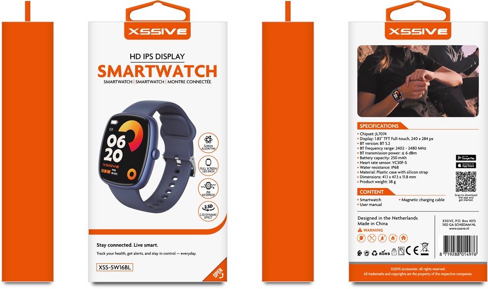 Xssive Smart Watch XSS-SW16BL - Blue-3