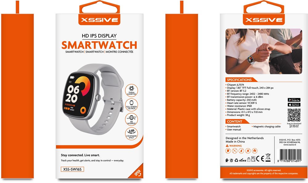 Xssive Smart Watch XSS-SW16S - Zilver-3