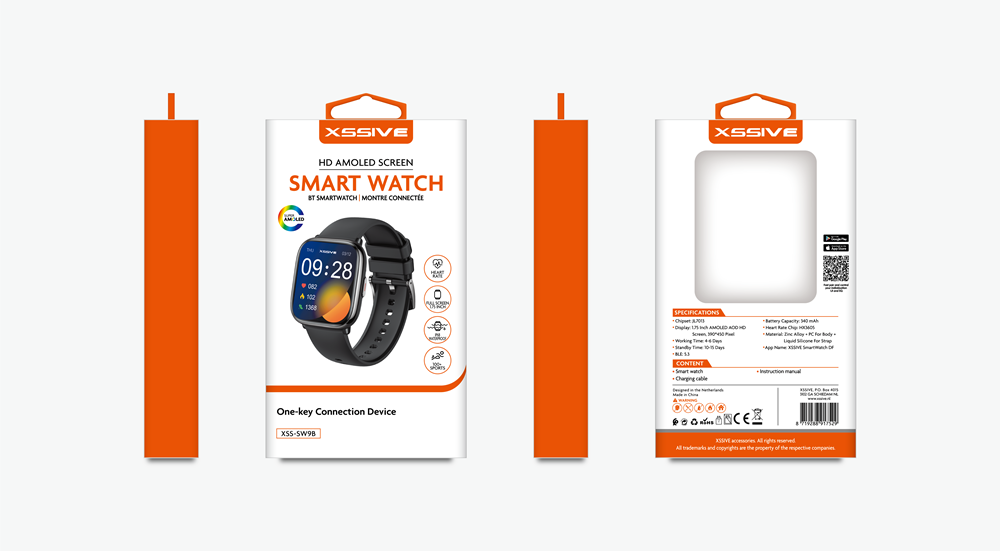 Xssive Smart Watch XSS-SW9B - Zwart-2
