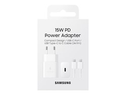 Samsung 15W PD Adapter with C-C Cable EP-T1510 - Wit (met verpakking)