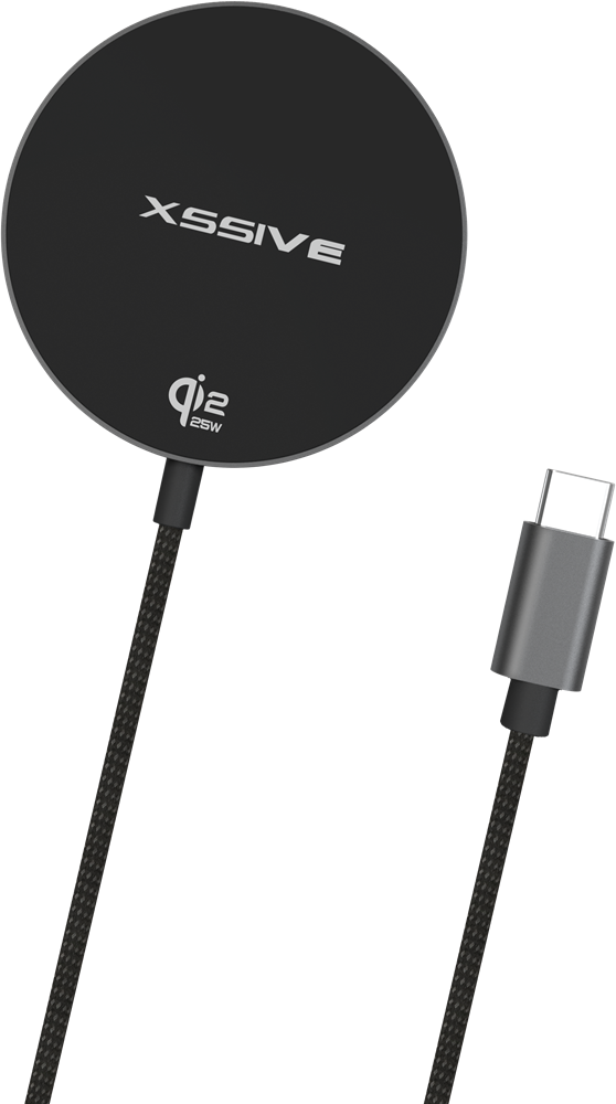 Xssive 25W Qi2 Wireless Magnetic Charger XSS-MSW4B - Black