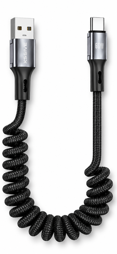 Xssive 18W Stretchable Fast Charging Cable USB-A to USB-C XSS-SC-AC