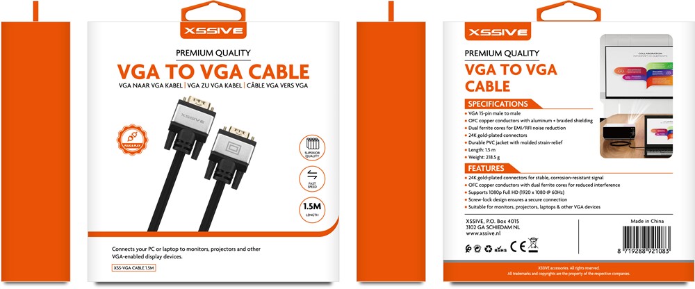 Xssive VGA to VGA Cable 1.5m-2