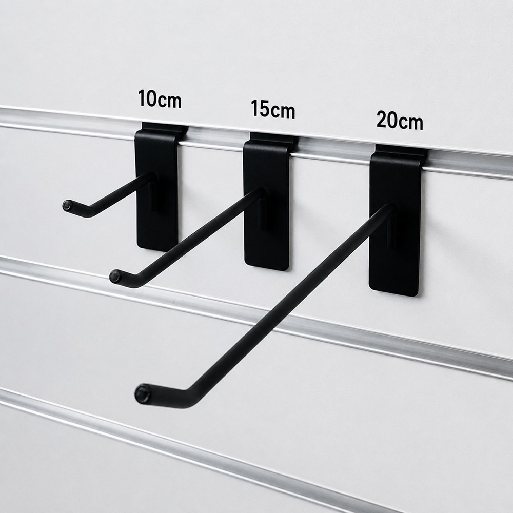 Metalen Wandhaken 10cm - Zwart