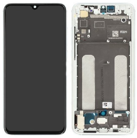 LCD Display Service Pack Xiaomi Mi 9 Lite (2019) with Frame - White