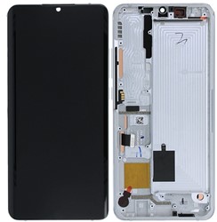 LCD Display Service Pack Xiaomi Mi Note10/Note 10 pro (2019) with Frame - Wit