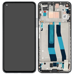 LCD Display Service Pack Xiaomi Mi 11 Lite 4G with Frame - Zwart