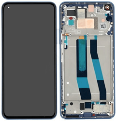 LCD Display Service Pack Xiaomi Mi 11 Lite 4G with Frame - Blue