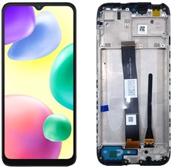 Xiaomi Redmi 10A/9A/9C - LCD Display Complete w/Frame - Black